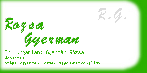 rozsa gyerman business card